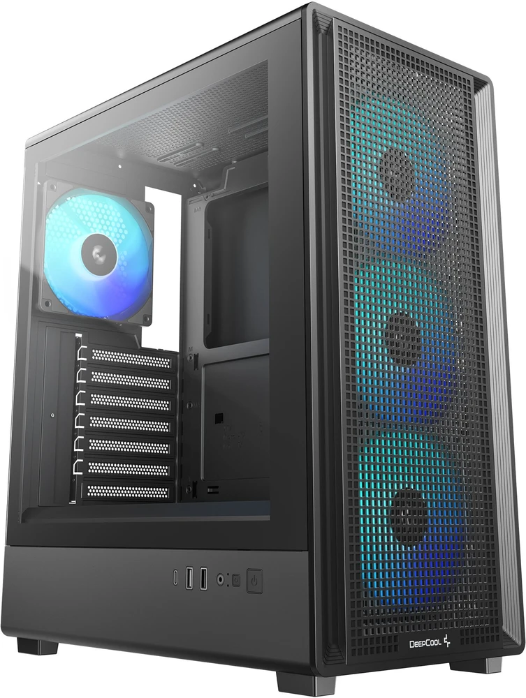 Deepcool Case | CC550 4F | Mid Tower | ATX PS2 (maksimalus ilgis: 180 mm) | Juodas