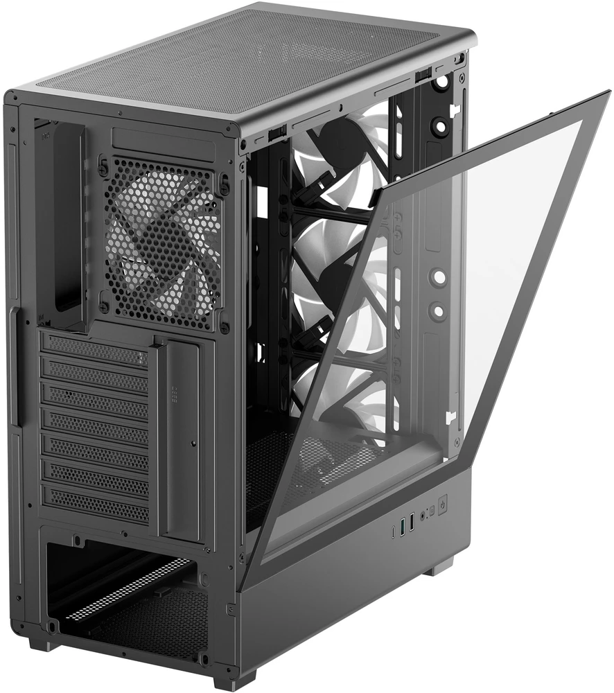 Deepcool Case | CC550 4F | Mid Tower | ATX PS2 (maksimalus ilgis: 180 mm) | Juodas
