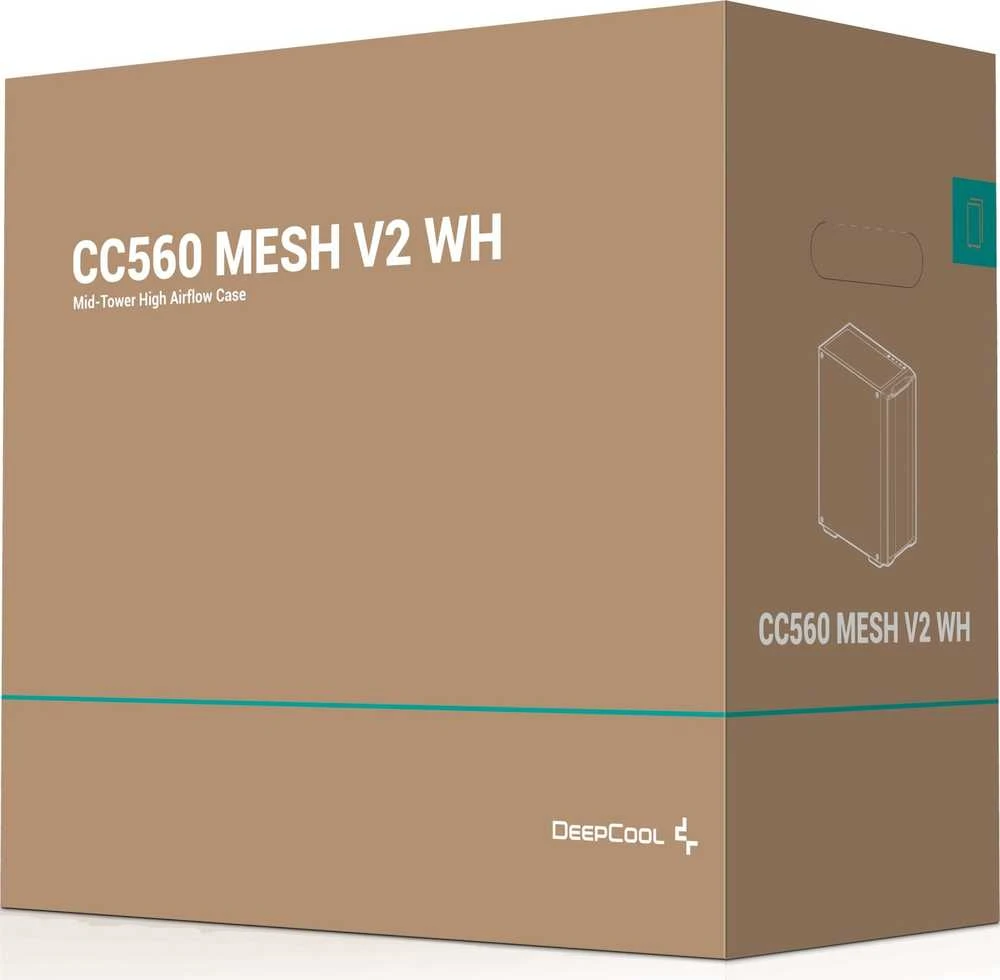 Deepcool CC560 MESH WH V2 | Mid Tower | Baltas