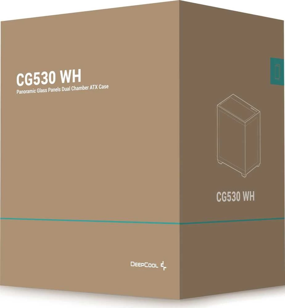 DeepCool CG530 WH Midi Tower Baltas