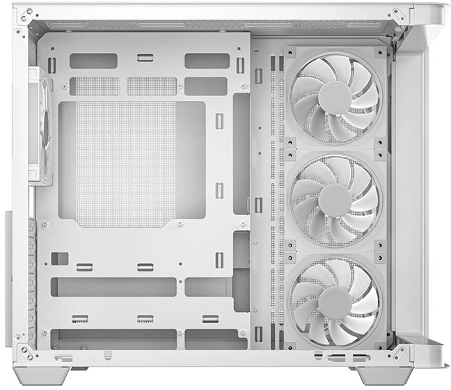 DeepCool CG530U 4F WH ATX lenkto stiklo panoraminis korpusas Baltas