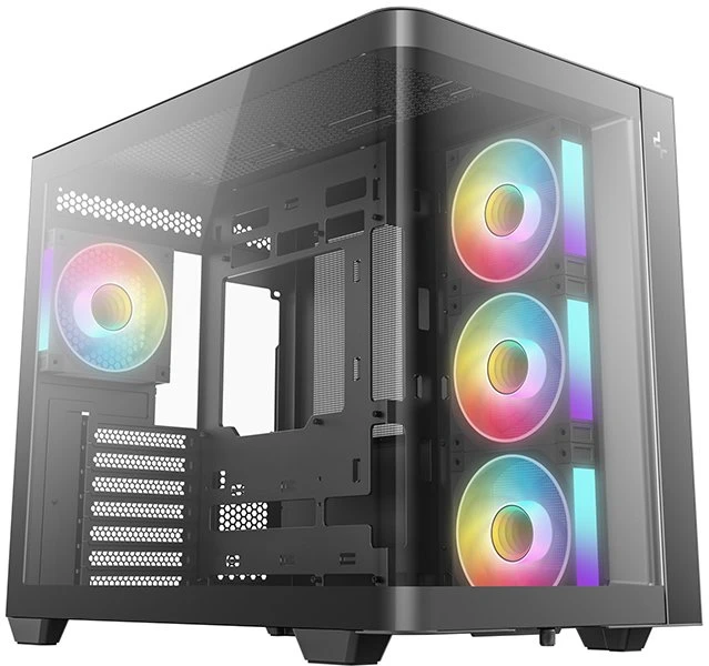 DeepCool CG530U 4F ATX Panoramaglas 4x ARGB juodas