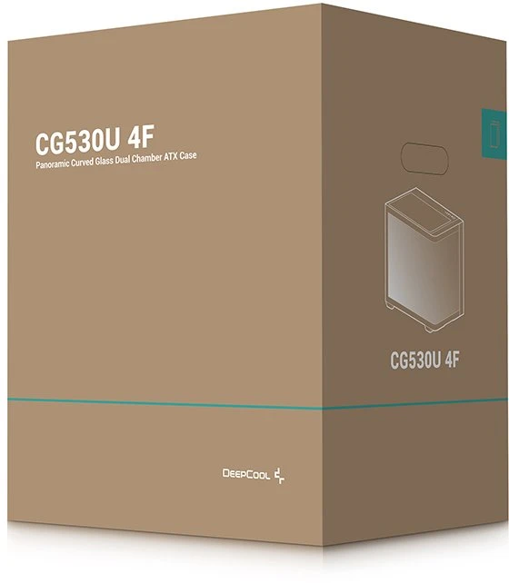 DeepCool CG530U 4F ATX Panoramaglas 4x ARGB juodas