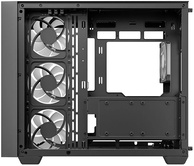DeepCool CG530U 4F ATX Panoramaglas 4x ARGB juodas