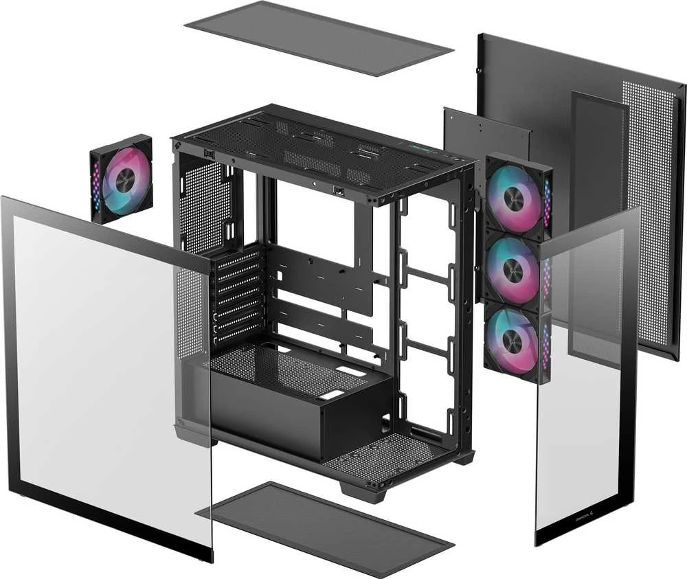 Kompiuterio korpusas Deepcool CG580 4F | Juodas | Mid tower