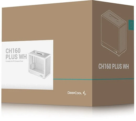 „DeepCool CH160 PLUS WH“ mažo formato (SFF) kompiuteriai Baltas