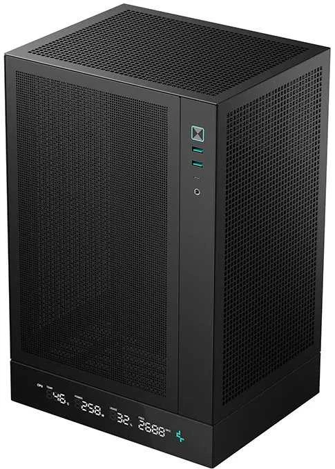 Žaidimų kompiuterio korpusas Deepcool CH170 DIGITAL | Juodas | Mini ITX | ATX PS2 | Be maitinimo šaltinio