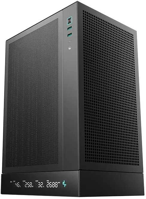 Žaidimų kompiuterio korpusas Deepcool CH170 DIGITAL | Juodas | Mini ITX | ATX PS2 | Be maitinimo šaltinio