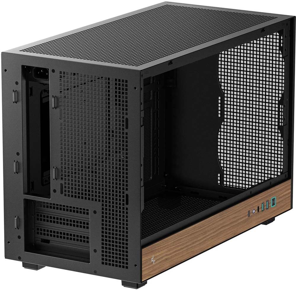 Deepcool Case | CH260 Wood | Micro Tower | Juodas