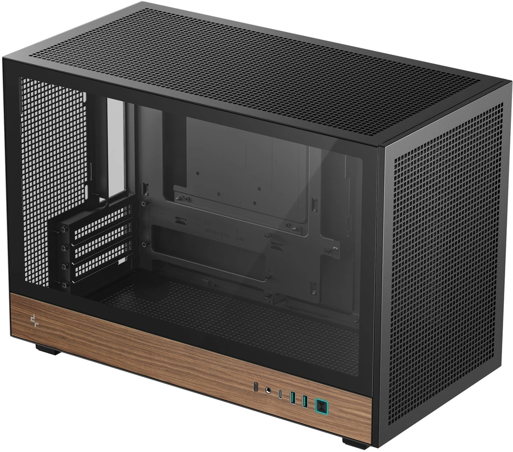 Deepcool Case | CH260 Wood | Micro Tower | Juodas
