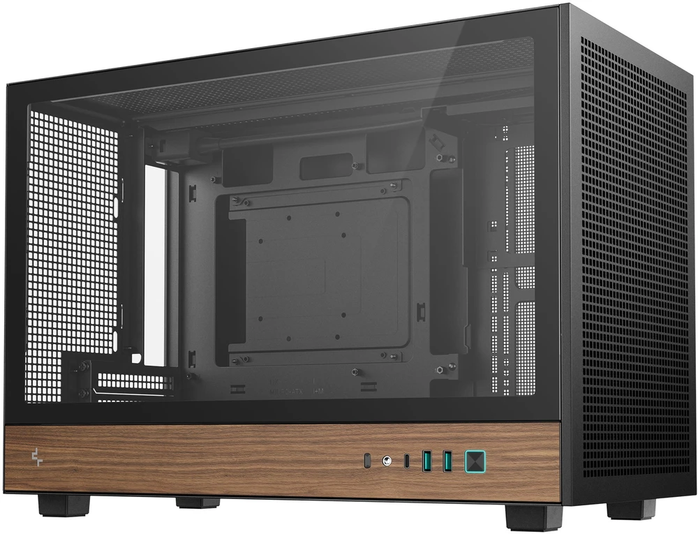 Deepcool Case | CH260 Wood | Micro Tower | Juodas