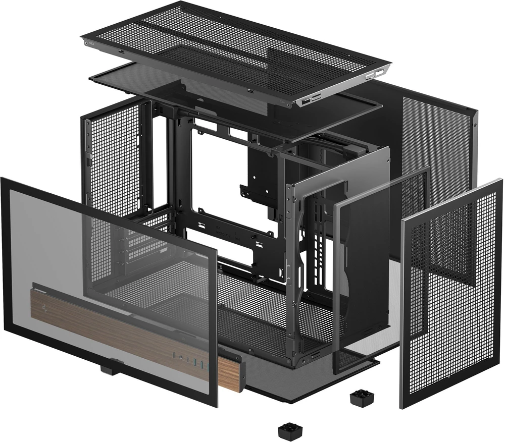 Deepcool Case | CH260 Wood | Micro Tower | Juodas