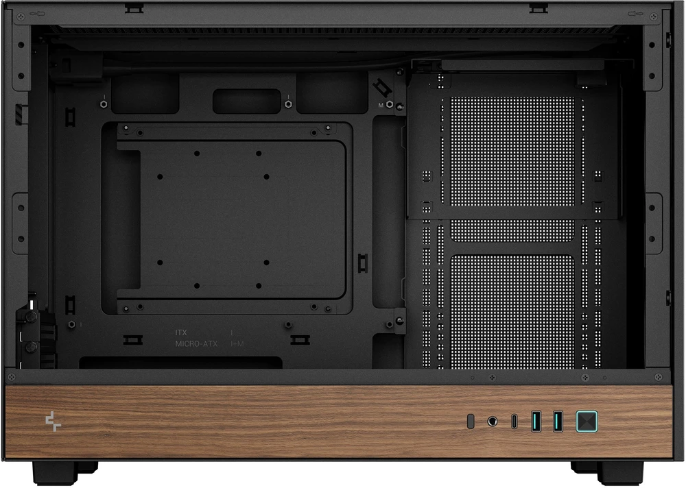 Deepcool Case | CH260 Wood | Micro Tower | Juodas