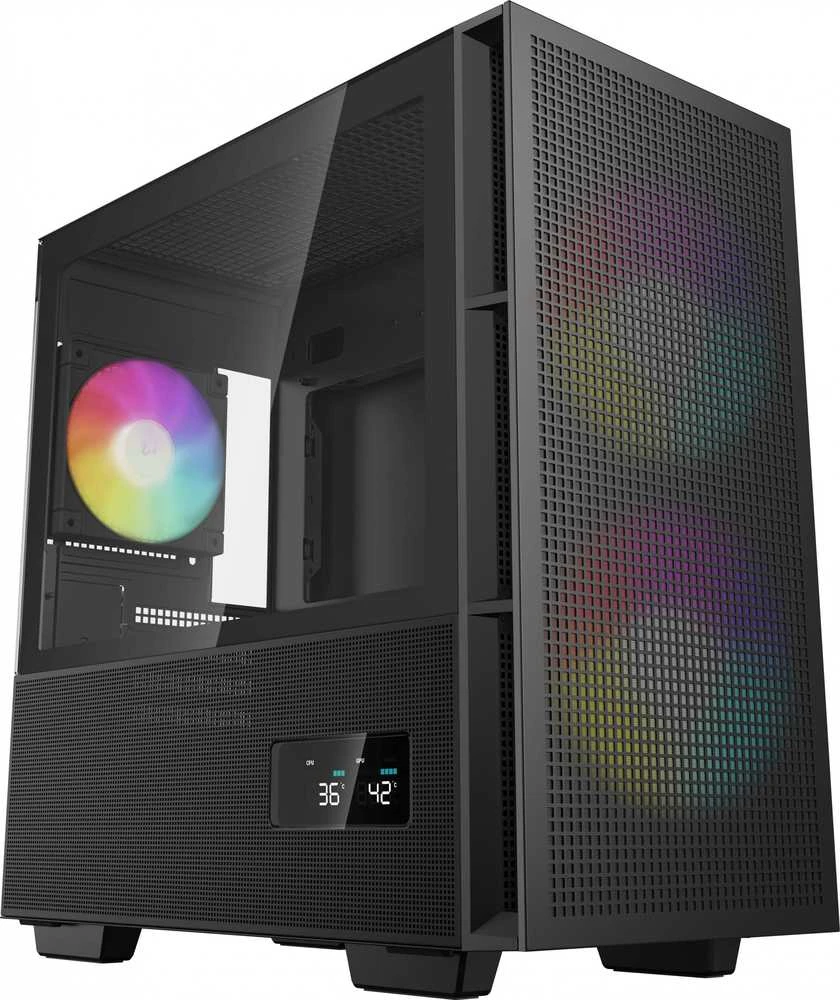 Deepcool CH360 Digital | Juodas | Mid Tower | ATX PS2