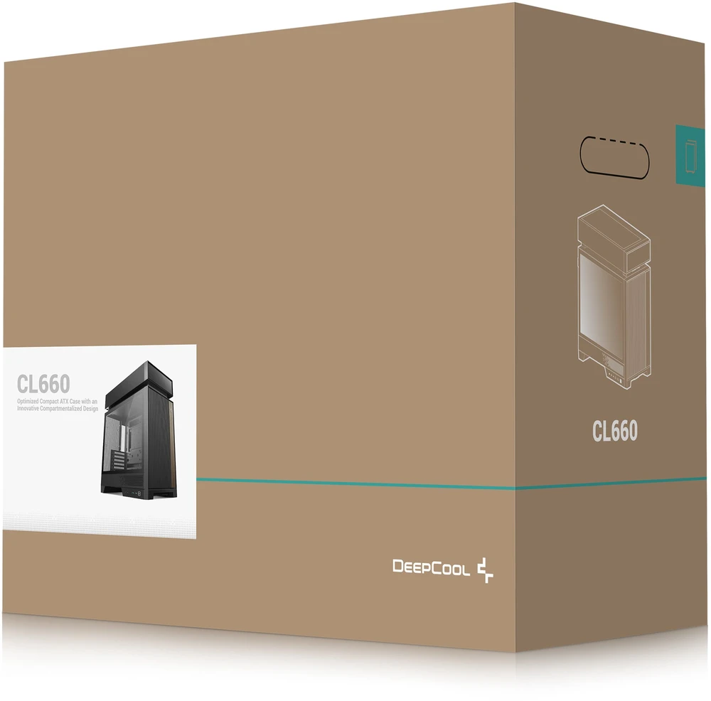 Deepcool Case | CL660 | Juodas | Mid Tower