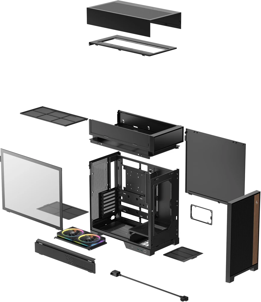 Deepcool Case | CL660 | Juodas | Mid Tower