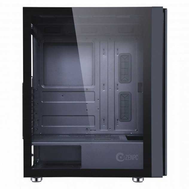 Usorteret ZENPC Z5 tinklelio juodas kompiuterio korpusas 4x Fander P12 PWM PST 120mm