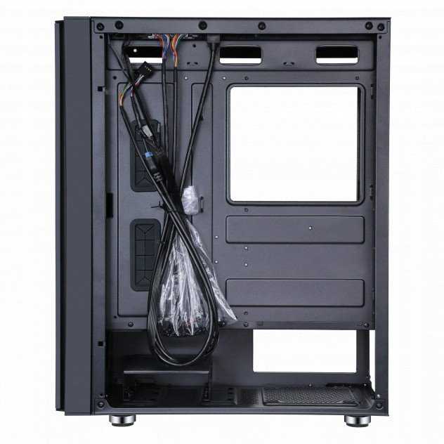 Usorteret ZENPC Z5 tinklelio juodas kompiuterio korpusas 4x Fander P12 PWM PST 120mm