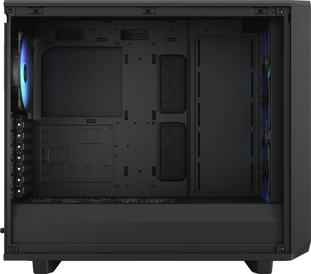 Fractal Design Fraktalų dizainas | Meshify 2 Lite RGB TG šviesos atspalvis | Šoninis langas | Juodas | E-ATX | Įtrauktas maitinimo šaltinis Nr. | ATX