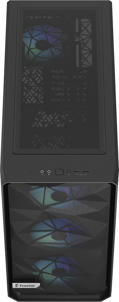 Fractal Design Fraktalų dizainas | Meshify 2 Lite RGB TG šviesos atspalvis | Šoninis langas | Juodas | E-ATX | Įtrauktas maitinimo šaltinis Nr. | ATX