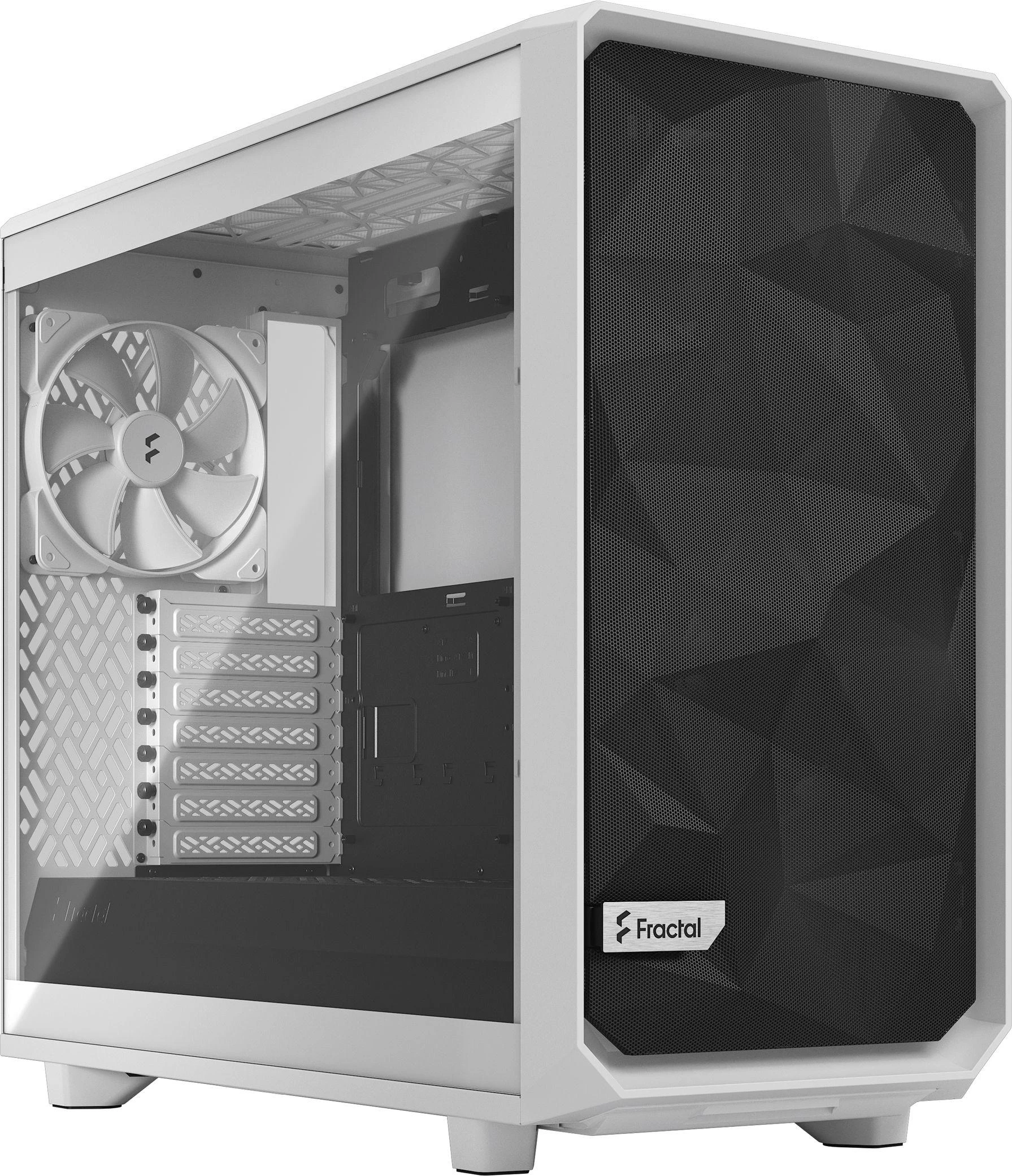 Fractal Design Fraktalų dizainas | Meshify 2 Lite TG Clear | Šoninis langas | Baltas | E-ATX | Įtrauktas maitinimo šaltinis Nr. | ATX