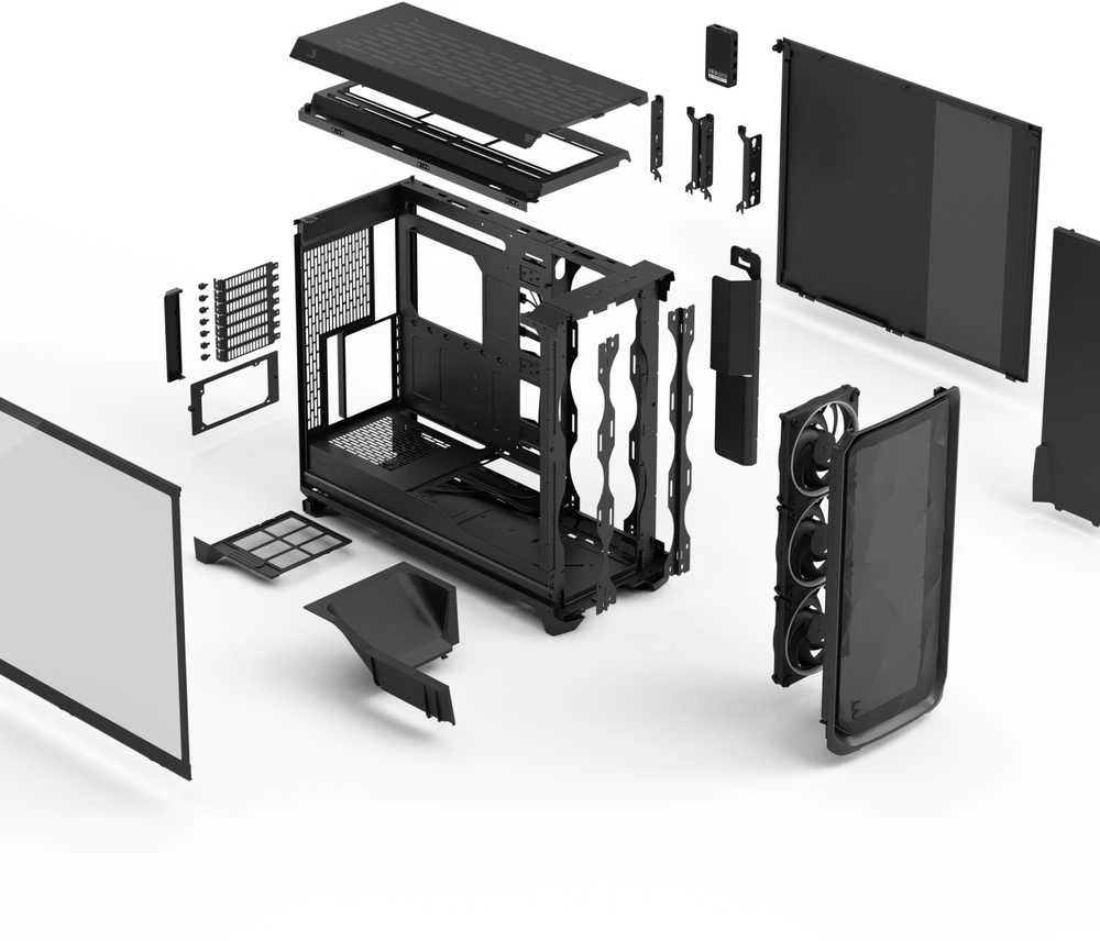 „Fractal Design Meshify 3 XL“ | „Ambience Pro RGB“ Juodas TG „Light Tint“ | ATX