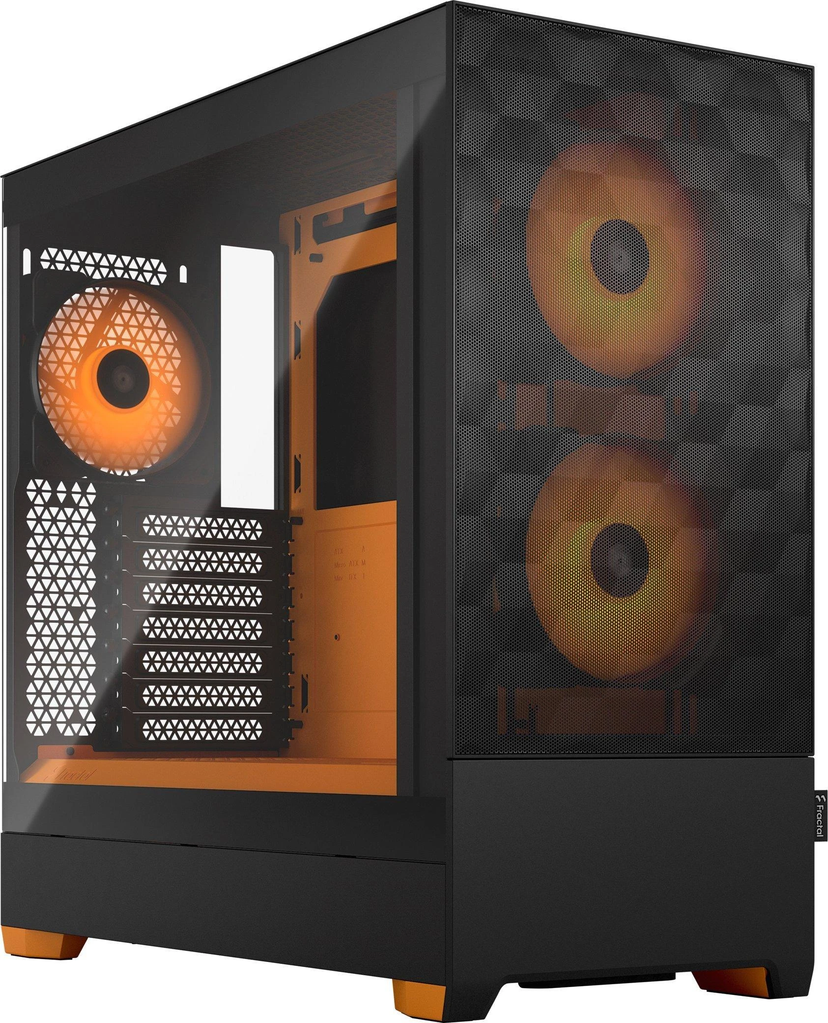 „Fractal Design“ | „Pop Air RGB“ | Šoninis langas | Oranžinis „Core TG Clear Tint“ | ATX, mATX, Mini ITX | ATX