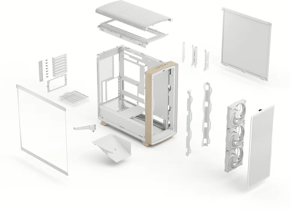 Fractal Design korpusas | Summit | ATX | Chalk baltas TG Clear Tint