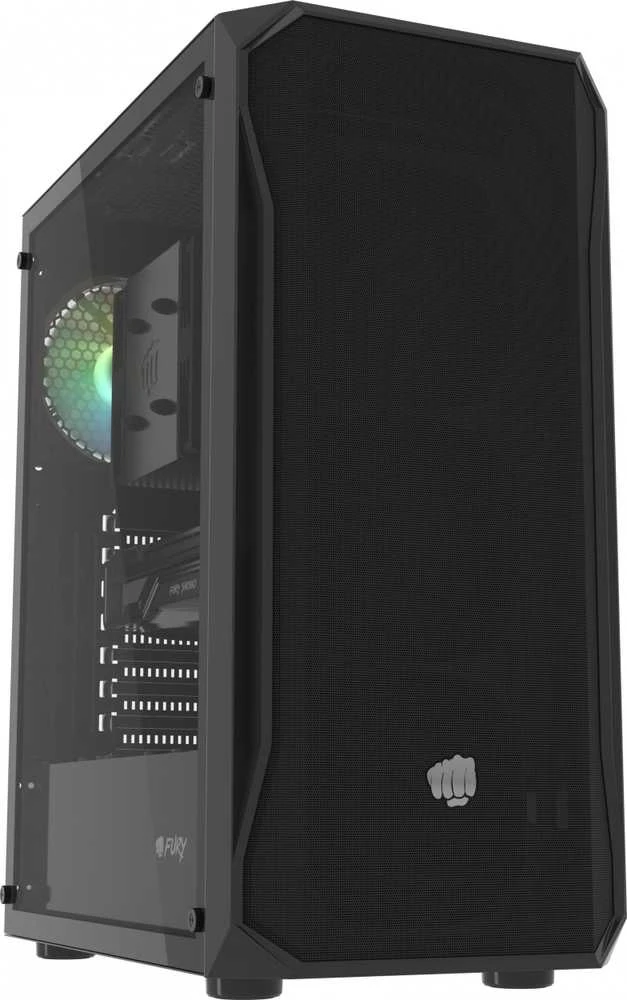 Kompiuterio Korpusas - FURY Shobo SH4 RGB Midi Tower Juodas