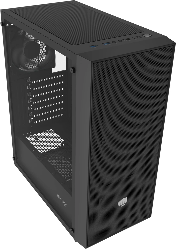 FURY SHOBO SH8F MIDI TOWER CASE WITH WINDOW Juodas