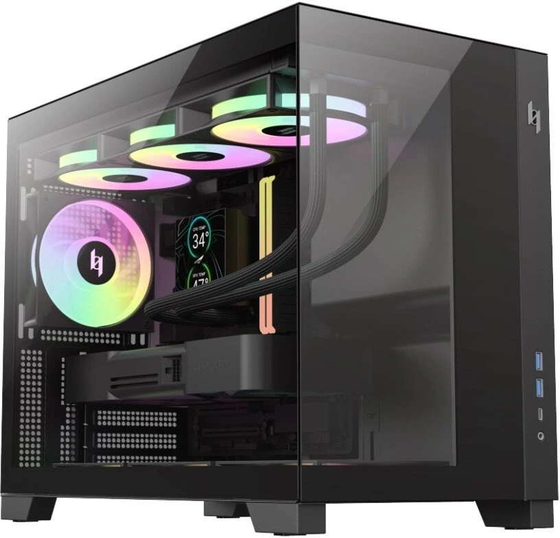 „Gamemax“ korpusas | NEX C33 BK | MATX/BTF
