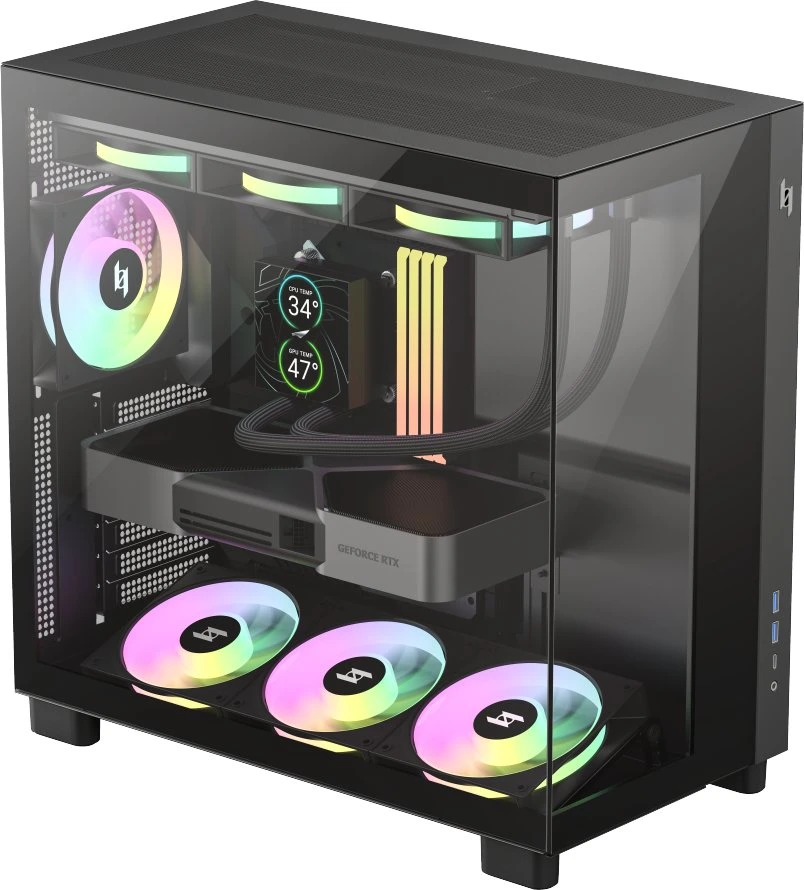 „Gamemax“ korpusas | NEX C53 BK | ATX/BTF