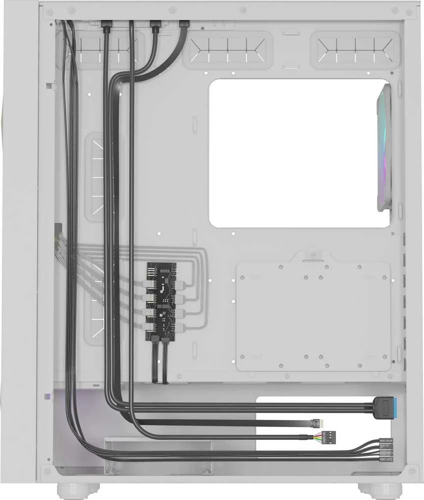 NATEC Genesis PC Case Diaxid 605 baltas ARGB