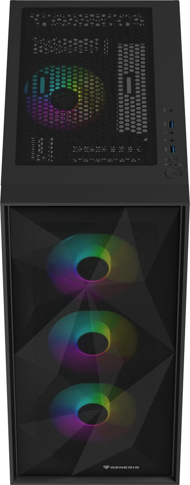 NATEC Genesis PC Case Diaxid 605 juodas ARGB