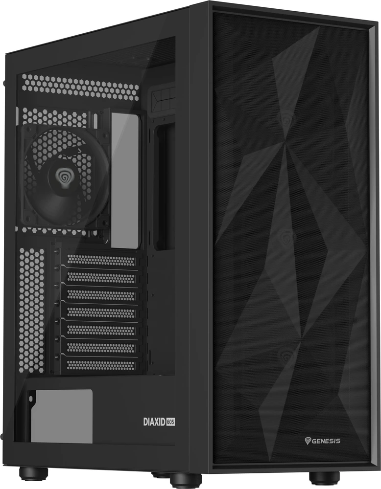 NATEC Genesis PC Case Diaxid 605F juodas