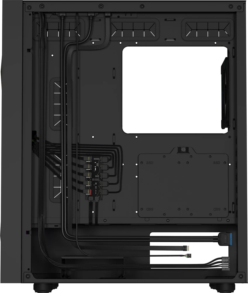 NATEC Genesis PC Case Diaxid 605F juodas