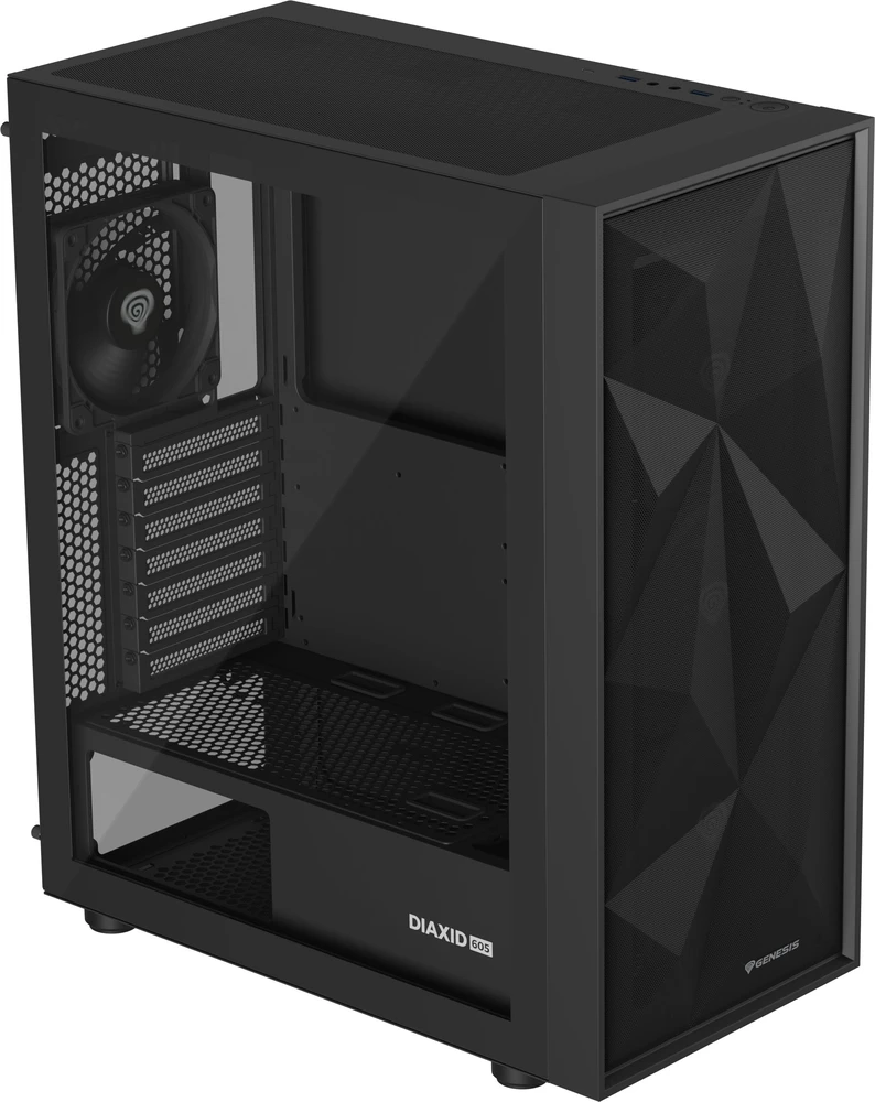 NATEC Genesis PC Case Diaxid 605F juodas