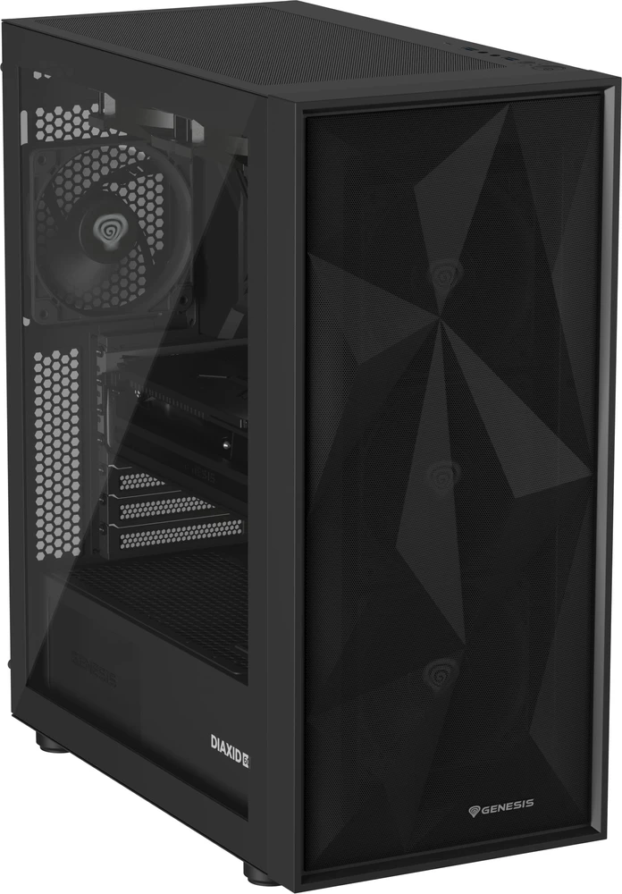 NATEC Genesis PC Case Diaxid 605F juodas