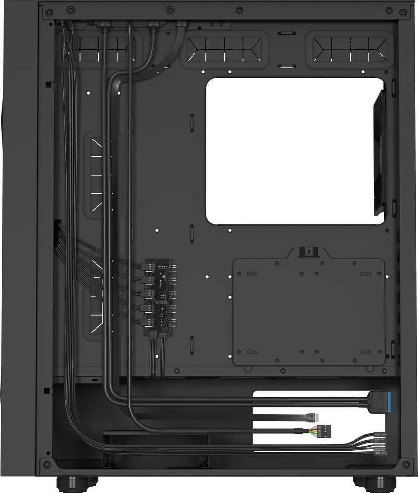 NATEC Genesis PC Case Diaxid 605F juodas