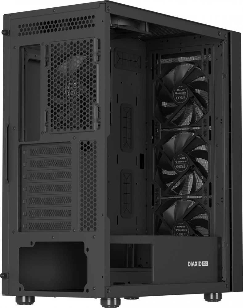 NATEC Genesis PC Case Diaxid 605F juodas
