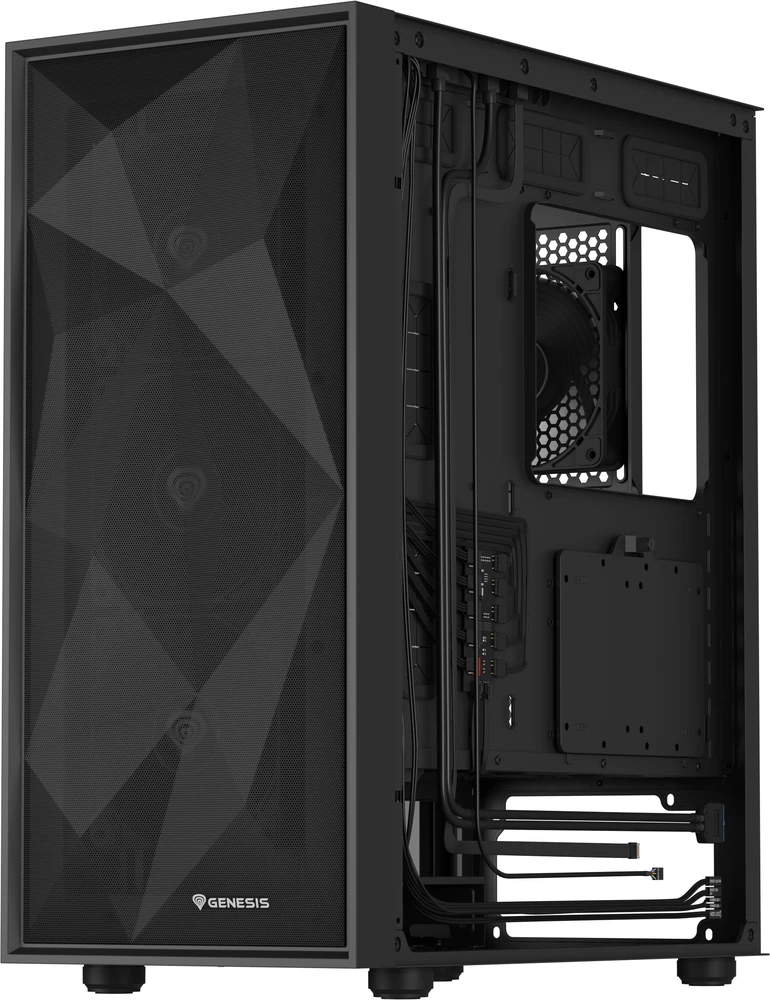 NATEC Genesis PC Case Diaxid 605F juodas