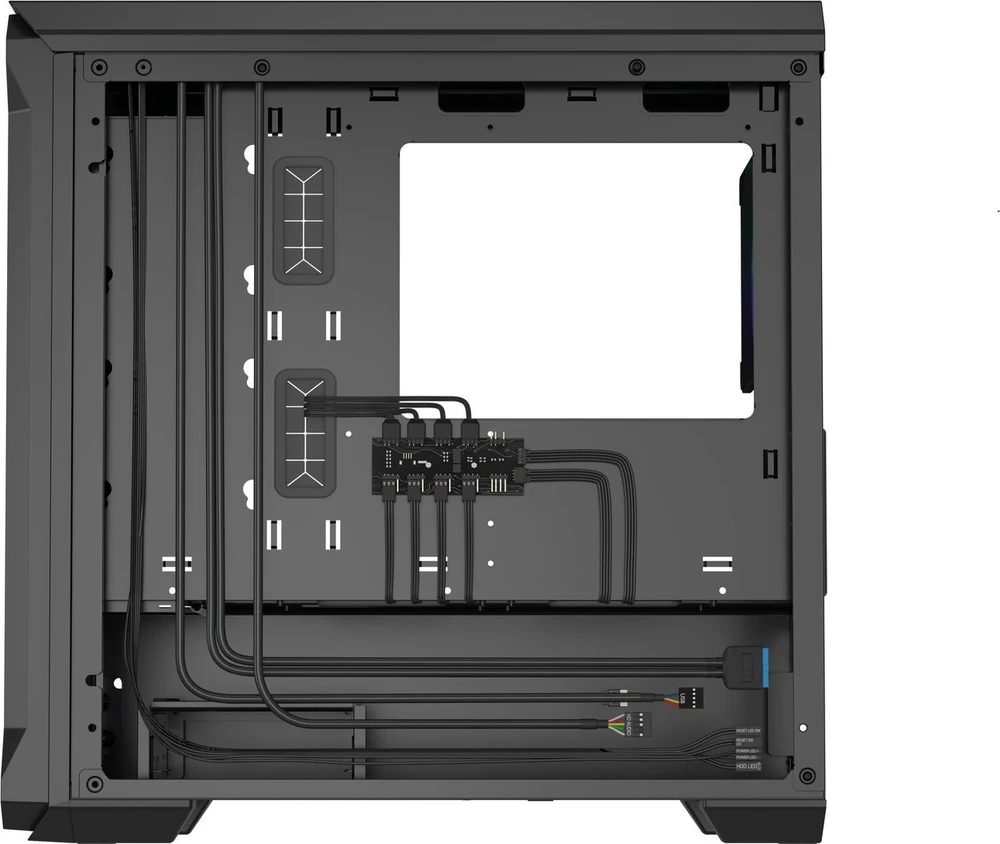 GENESIS IRID 503 ARGB kompiuterio korpusas, Micro tower, 2xUSB 2.0, 2x Jack, 1xUSB 3.0, Juodas | Genesis | IRID 503 ARGB | ATX | Juodas
