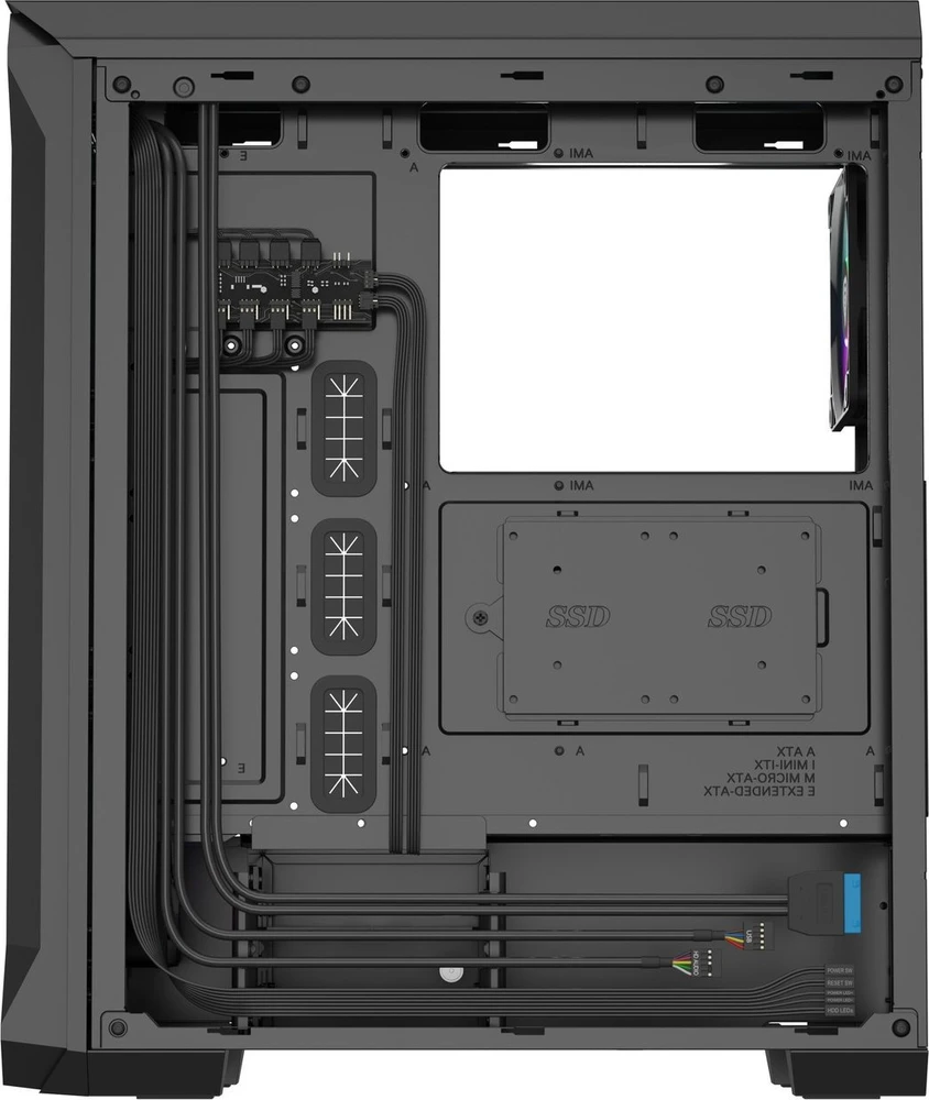 Genesis | PC korpusas | IRID 505 ARGB | Midi-Tower | Juodas