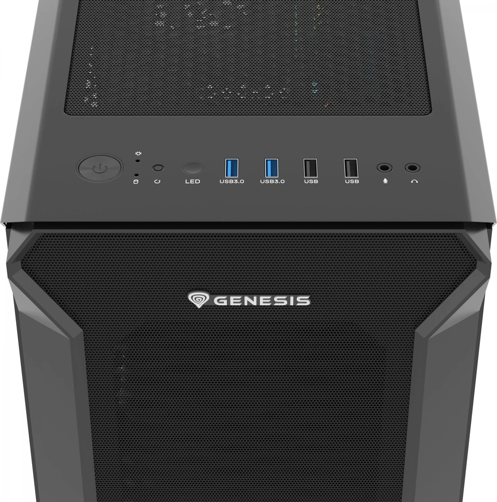 NATEC Genesis PC dėklas Irid 505F Midi bokštas USB 3.0
