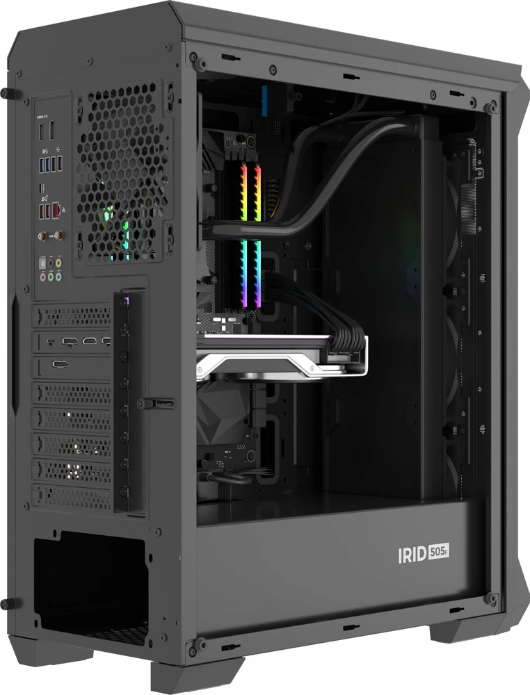 NATEC Genesis PC dėklas Irid 505F Midi bokštas USB 3.0