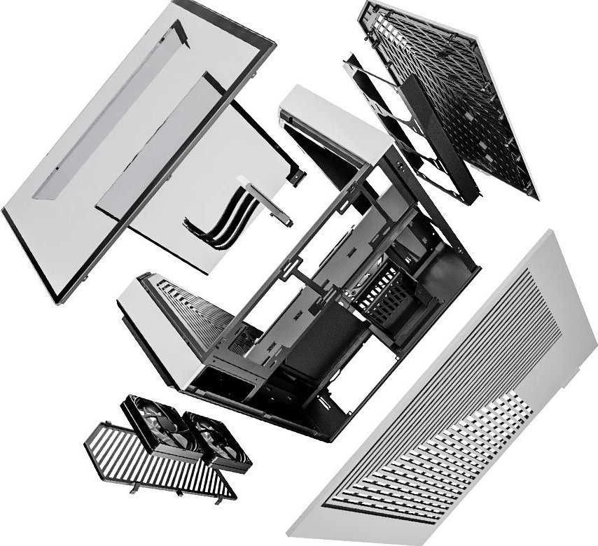 Hyte Y60 Midi Tower, Tempered Glass – juodos spalvos/baltos spalvos