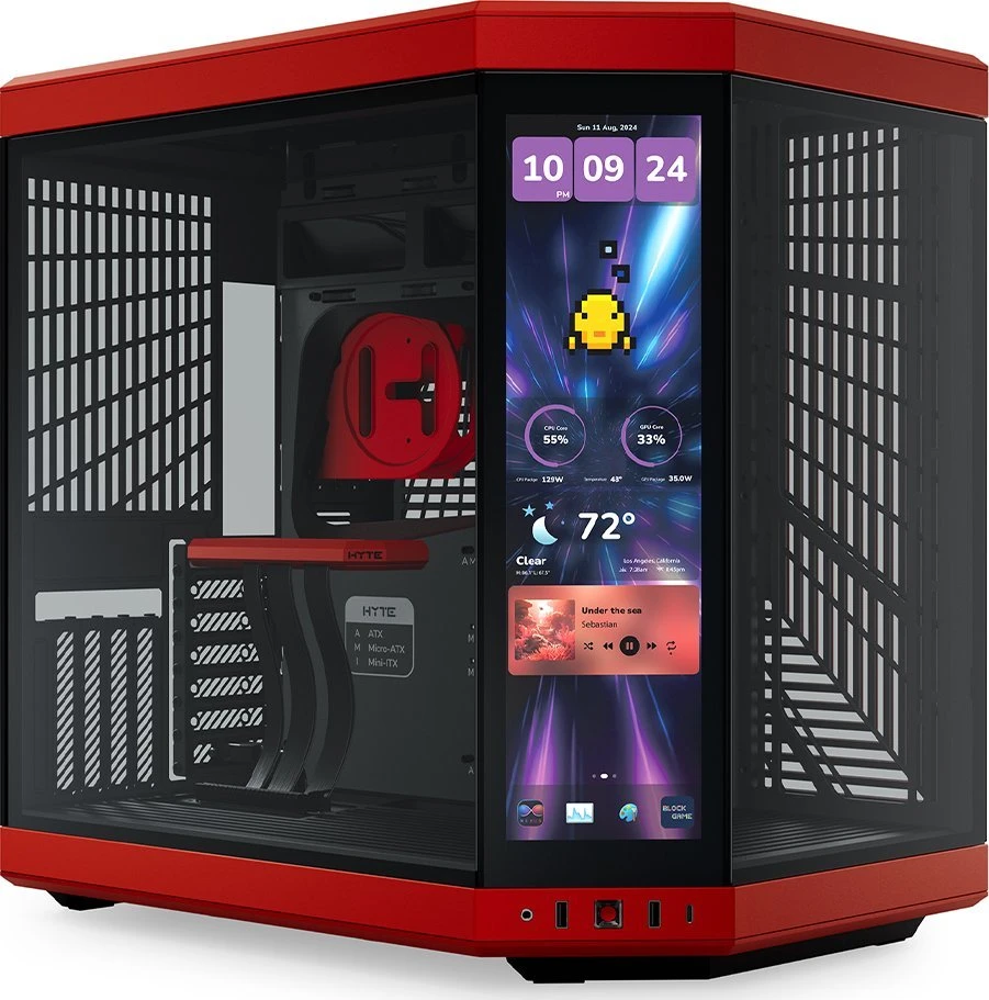 Hyte Y70 Midi Tower Touch Infinite - juoda / raudona