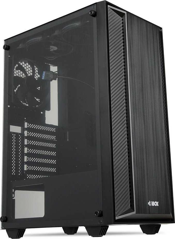 Kompiuterio Korpusas - iBox CETUS 906 ATX Midi Tower 29cm GPU 16cm CPU Aušintuvas Juodas