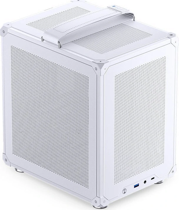 Jonsbo C6 PC-kompiuterio korpusas, Mini-Tower, ITX, mit Tragegriff – baltos spalvos
