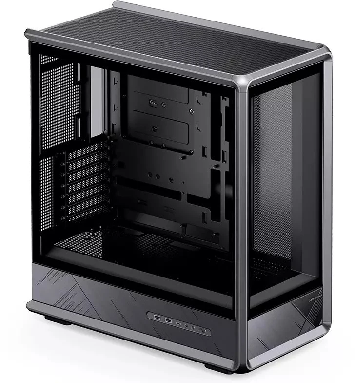 Jonsbo D401 PC-case, Midi Tower, ATX, Tempered Glass - juodas